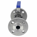 Edelstahl-kugelhahn Elephant BV.F.Fp.T.ISO.304.180, 580 psi, SS304, vollbohrung, mit flanschverbindung und ISO 5211 montageplatte.