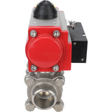 Kugelhahn aus Edelstahl Elephant kshpp-316200-da-4m310-110/220, Gehäusematerial - Edelstahl AISI 316, Kugelmaterial - Edelstahl AISI 316, Dichtung - PTFE, pneumatisch betätigt