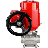 Edelstahl-Kugelhahn Elephant BVPP 316.200-ISO PSI914 SS316 mit vollem Durchgang, zum Schweißen, Gehäusematerial - Edelstahl, elektrischer Schwenkantrieb Elephant QT-W (M) EX 380 V
