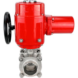 Edelstahl-Kugelhahn Elephant BVPP 316.200-ISO PSI914 SS316 mit vollem Durchgang, zum Schweißen, Gehäusematerial - Edelstahl, elektrischer Schwenkantrieb Elephant QT-W (M) EX 380 V