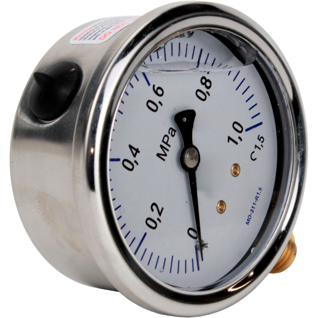 Manometer vibrationsfest Elephant MB-311-R1, radial, Edelstahl 304, Genauigkeitsklasse 1