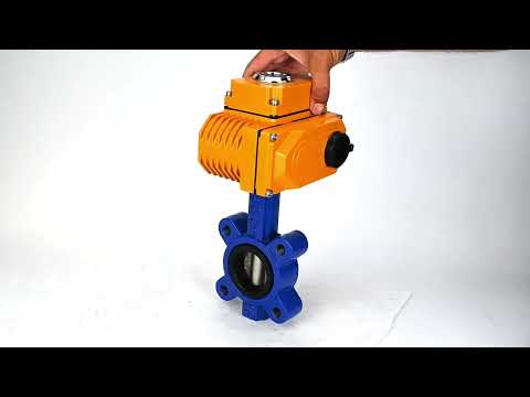 Wasser-Schmetterlingsventil Elephant WBV1616E-2W-Fb-H, Gehäusematerial - Gusseisen QT450, Scheibenmaterial - Gusseisen QT450, Dichtung - EPDM, elektrischer Antrieb QT-N-EM-O1-24VDC-U1 24V