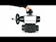 Ball valves Elephant BV4242E-FP-GRM-ISO, body material - UPVC, ball material - UPVC, seal - EPDM, with pneumatic actuator double action PA-DA-105-1, pneumatic distributor 4M310-08 24V and LSU APL-210N