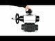 Ball valves Elephant BV4242E-FP-GRM-ISO, body material - UPVC, ball material - UPVC, seal - EPDM, with pneumatic actuator double action PA-DA-105-1, pneumatic distributor 4M310-08 220V and LSU APL-210N