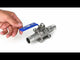 Kugelhähne Elephant BV3131P(3pc)-FP-W-H Edelstahl SS304, voller Durchgang, dreiteilig, Dichtung - PTFE, geschweißt, mit Griff