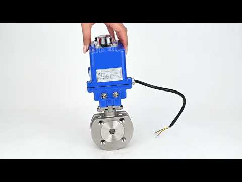 Edelstahl-Kugelhahn Elephant BV3232P-FP-Fb PSI232, Gehäuse - Edelstahl AISI 316, Dichtung - PTFE, voller Durchgang, Kompaktflansch, Elektroantrieb Elephant 003 blau 24 V