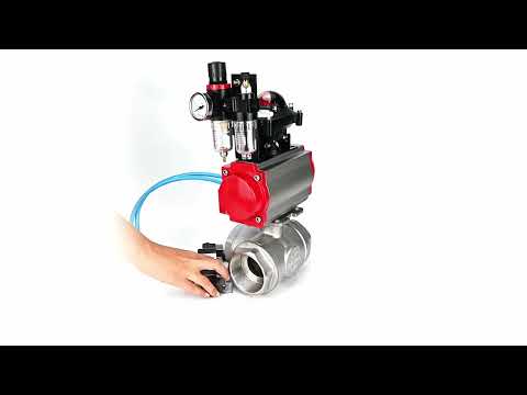 Kugelhähne Elephant BV3232P(4 Stück)-SP-3WL-T-ISO-H, Gehäusematerial - Edelstahl AISI 316, Dichtung - PTFE / PTFE / Teflon, mit pneumatischem Doppelwirkungsantrieb PA-DA, 4V320-10 220V, LSU APL-210N, ATU AFC2000
