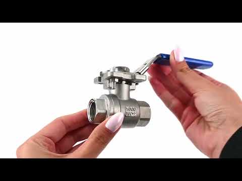 Edelstahl-kugelhahn Elephant BV.T.Fp.316.230-ISO 986 psi, voller durchgang, gewindeanschluss NPT/BSP, mit ISO 5211 montagepad und handgriff