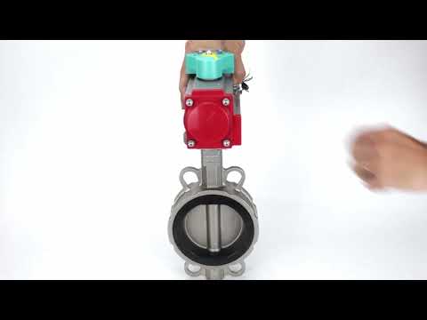 Water Butterfly Valve Elephant WBV3232E-2W-Fb-H DN40-300 16 bar case - 316L stainless steel, disc - 316L stainless steel, seal - EPDM, with pneumatic drive PA-DA-XXX and ALS200D magnetic switch