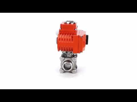 Kugelhähne Elephant BV3232P(3pc)-FP-W-ISO-H Vollbohrung, geschweißt, Gehäuse - Edelstahl SS316, Dichtung - PTFE, mit 1/4-Umdrehungs-Elektroantrieb QT-N-020EM-O1-380VAC-U1 380V HARK