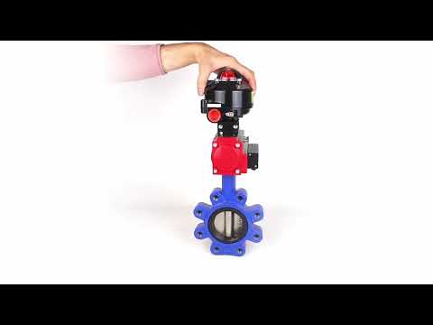 Wasser-Schmetterlingsventil Elephant WBV1616N-2W-Fb-H, Gehäusematerial - Gusseisen QT450, Scheibenmaterial - Gusseisen QT450, Dichtung - NBR, pneumatischer Antrieb PA-DA Doppelwirkung, 4M310-08 220V, LSU APL-510N EX