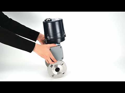Kugelhähne Elephant BV3131P(3pc)-FP-F-ISO-H Vollbohrung, dreiteilig, geflanscht, Gehäuse - Edelstahl SS304, Dichtung - PTFE, mit elektrischem Vierteldreh-Antrieb Elephant QTSA-N-EM-O0-220VAC