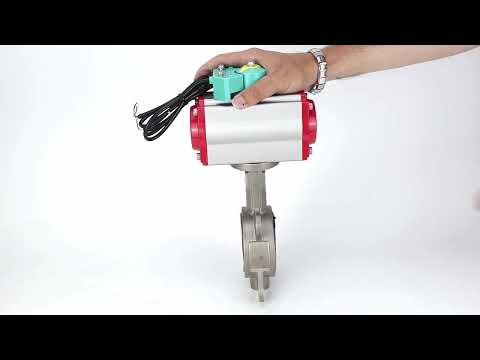 Water Butterfly Valve Elephant WBV3232P-2W-Fb-H DN40-300 16 bar case - 316L stainless steel, disc - 316L stainless steel, seal - PTFE, with pneumatic drive PA-DA-XXX and ALS200D magnetic switch