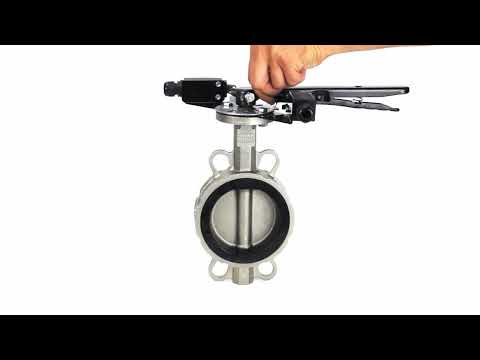 Wasser-Schmetterlingsventil Elephant 316L-316L-EPDM Gehäusematerial - Edelstahl AISI 316L, Scheibenmaterial - Edelstahl AISI 316L, Dichtung - EPDM mit Griff, mit zwei Endschaltern LS-103 250V und einer Halterung zur Montage der Endschalter