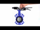 Wasser-Drosselklappe Elephant WCB-316L-VITON Gehäusematerial - Kohlenstoffstahl WCB, Scheibenmaterial - Edelstahl aisi 316l, Dichtung - Viton mit Griff, zwei Endschaltern LS-103 250V und einer Halterung für die Montage der Endschalter
