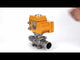 Kugelhähne Elephant BV3131P(3pc)-FP-W-ISO-H LANG voll durchgängig, Gehäuse - Edelstahl 304, geschweißt, mit 1/4-Umdrehungs-Elektroantrieb Elephant QT-N-EM-O1-380VAC-U1 380V