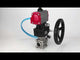 Kugelhähne Elephant BV3232P(3pc)-FP-W-ISO-H DN10-50 16 bar/40, Vollbohrung zum Schweißen, Edelstahl SS316, Dichtung - PTFE, mit doppeltwirkendem PA-DA Pneumatik-Antrieb, mit Pneumatikverteiler 4V320-08 220V, mit manuellem Doubler MON1-250-T26-ISO