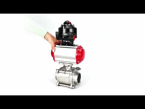 Ball valves Elephant BV3232P(3pc)-FP-W-ISO-H WDVF DN15-32 63 bar full bore, body - 316 stainless steel, seal - PTFE, for welding, with PA-SA pneumatic actuator, pneumatic distributor 4M310-08 220V, LSU APL-510N EX