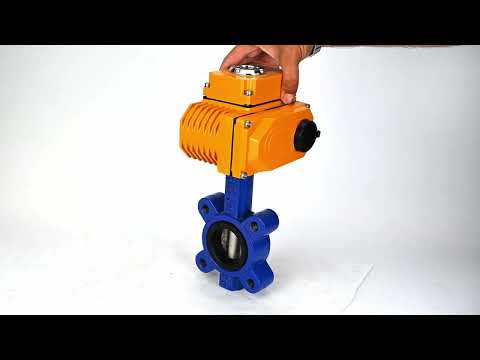Wasser-Schmetterlingsventil Elephant WBV1616E-2W-Fb-H, Gehäusematerial - Gusseisen QT450, Scheibenmaterial - Gusseisen QT450, Dichtung - EPDM, elektrischer Antrieb QT-N-EM-O1-380VAC-U1 380V