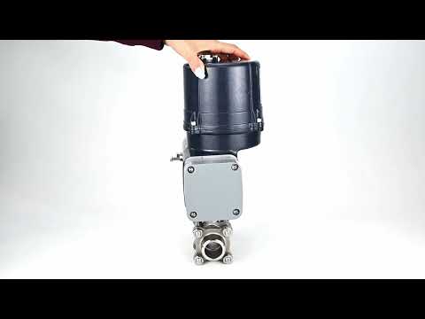 Ball valves Elephant BV3232P(3pc)-FP-W-ISO-H WDVF DN15-32 63 bar full bore, body - 316 stainless steel, seal - PTFE, for welding, with a 1/4-turn electric drive Elephant QTSA-N-EM-O0-220VAC with spring return
