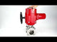 Edelstahl-Kugelhahn Elephant BVPP 316.200-ISO PSI914 SS316 mit vollem Durchgang, zum Schweißen, Gehäusematerial - Edelstahl, elektrischer Schwenkantrieb Elephant QT-W (M) EX 380 V