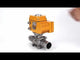 Kugelhähne Elephant BV3131P(3pc)-FP-W-ISO-H LANG voll durchgängig, Gehäuse - Edelstahl 304, geschweißt, mit 1/4-Umdrehungs-Elektroantrieb Elephant QT-N-EM-O1-220VAC-U1 220V
