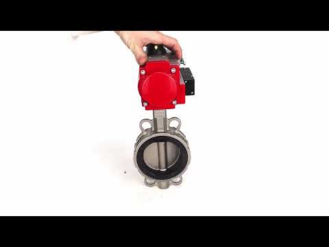 Wasser-Schmetterlingsventil Elephant WBV3131N-2W-Fb-H, Gehäusematerial - Edelstahl AISI 304, Scheibenmaterial - Edelstahl AISI 304, Dichtung - NBR, pneumatischer Antrieb PA-SA mit Rückstellfedern, 4M310-08 24V