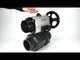 Ball valves Elephant BV4242E-FP-GRM-ISO, body material - UPVC, ball material - UPVC, seal - EPDM, with pneumatic actuator double action PA-DA-105-1 and pneumatic distributor 4M310-08 220V