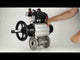 Ball valves Elephant BV3232P(3pc)-FP-F-ISO-H DN65-100 25/40 bar flanged with ISO flange, body - 316 stainless steel, full bore, seal - PTFE, with pneumatic drive PA-DA-105-1, pneumatic distributor 4M310-08 24V, LSU APL-410N Ex, ATU AFC2000