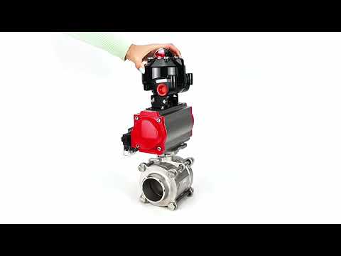 Ball valves Elephant BV3232P(3pc)-FP-W-ISO-H WDVF DN15-32 63 bar full bore, body - 316 stainless steel, seal - PTFE, for welding, with PA-SA pneumatic actuator, pneumatic distributor 4M310-08 24V, LSU APL-510N EX