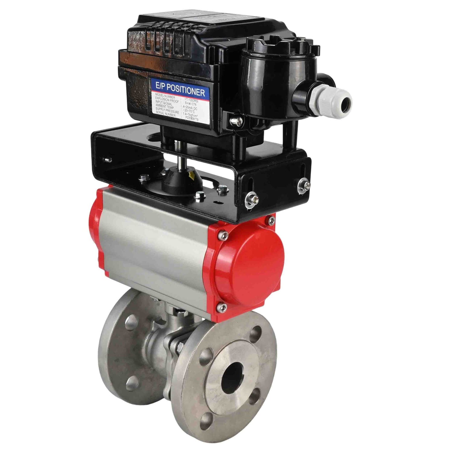 Kugelhahn aus Edelstahl Elephant kchfp-elephant-sa-yt1000rsn, Gehäusematerial - Edelstahl AISI 316, Kugelmaterial - Edelstahl AISI 316, Dichtung - PTFE, pneumatisch betätigt