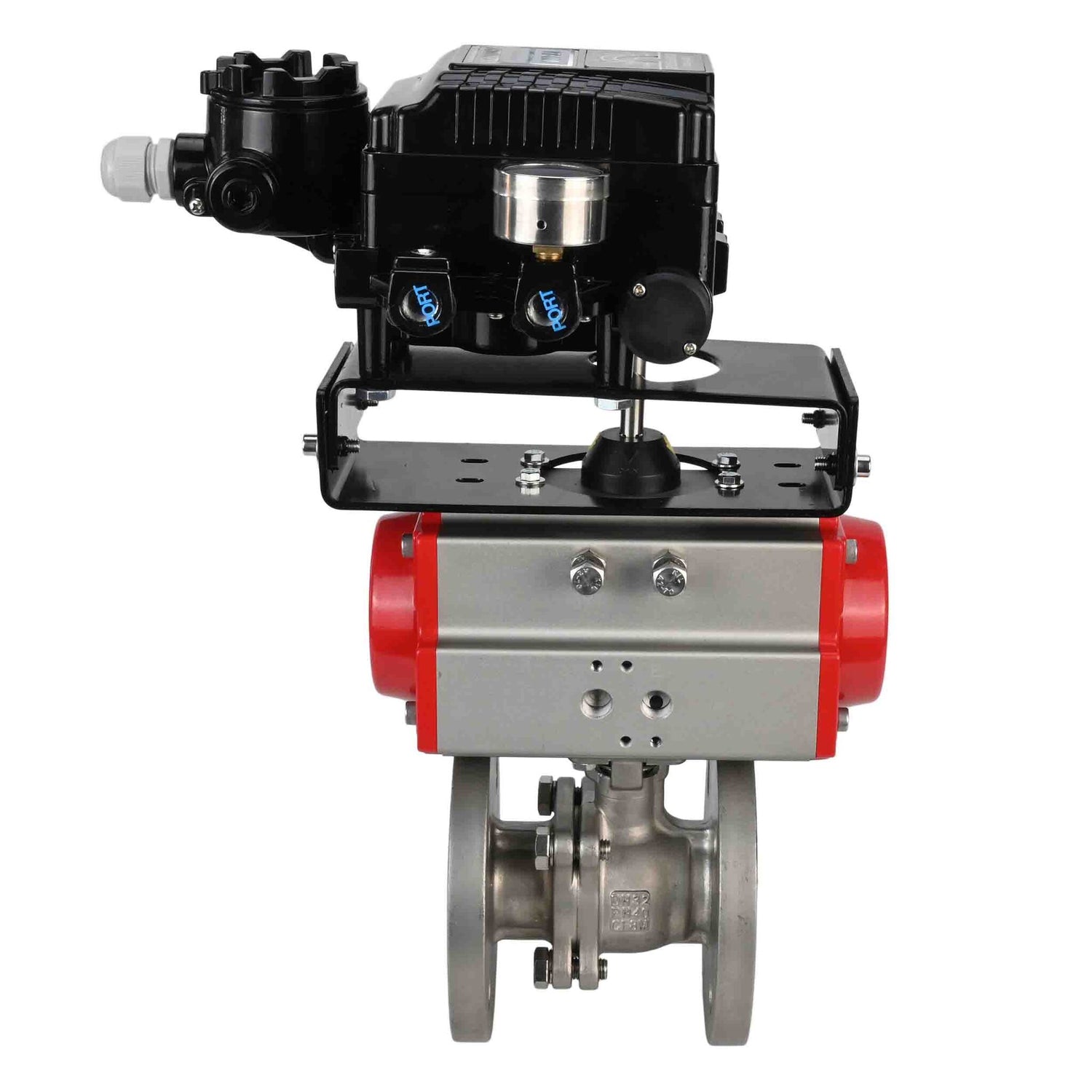 Kugelhahn aus Edelstahl Elephant kchfp-elephant-da-yt1000rsn, Gehäusematerial - Edelstahl AISI 316, Kugelmaterial - Edelstahl AISI 316, Dichtung - PTFE, pneumatisch betätigt