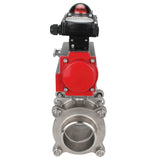 Kugelhahn aus Edelstahl Elephant kshpp-316200-da-apl210n, Gehäusematerial - Edelstahl AISI 316, Kugelmaterial - Edelstahl AISI 316, Dichtung - PTFE, pneumatisch betätigt