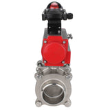 Kugelhahn aus Edelstahl Elephant kshpp-316200-sa-apl210n, Gehäusematerial - Edelstahl AISI 316, Kugelmaterial - Edelstahl AISI 316, Dichtung - PTFE, pneumatisch betätigt