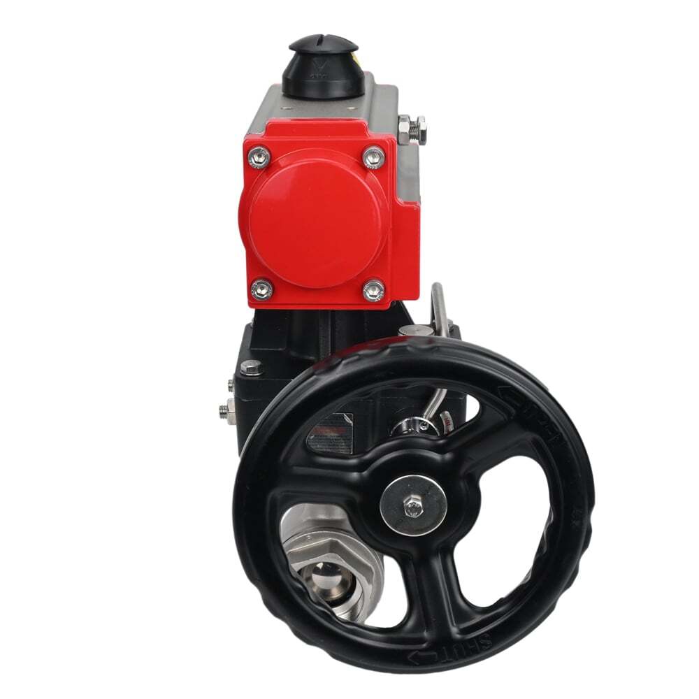 Kugelhahn aus Edelstahl Elephant kshmp316-elephant-da-hdm, Gehäusematerial - Edelstahl AISI 316, Kugelmaterial - Edelstahl AISI 316, Dichtung - PTFE, pneumatisch betätigt