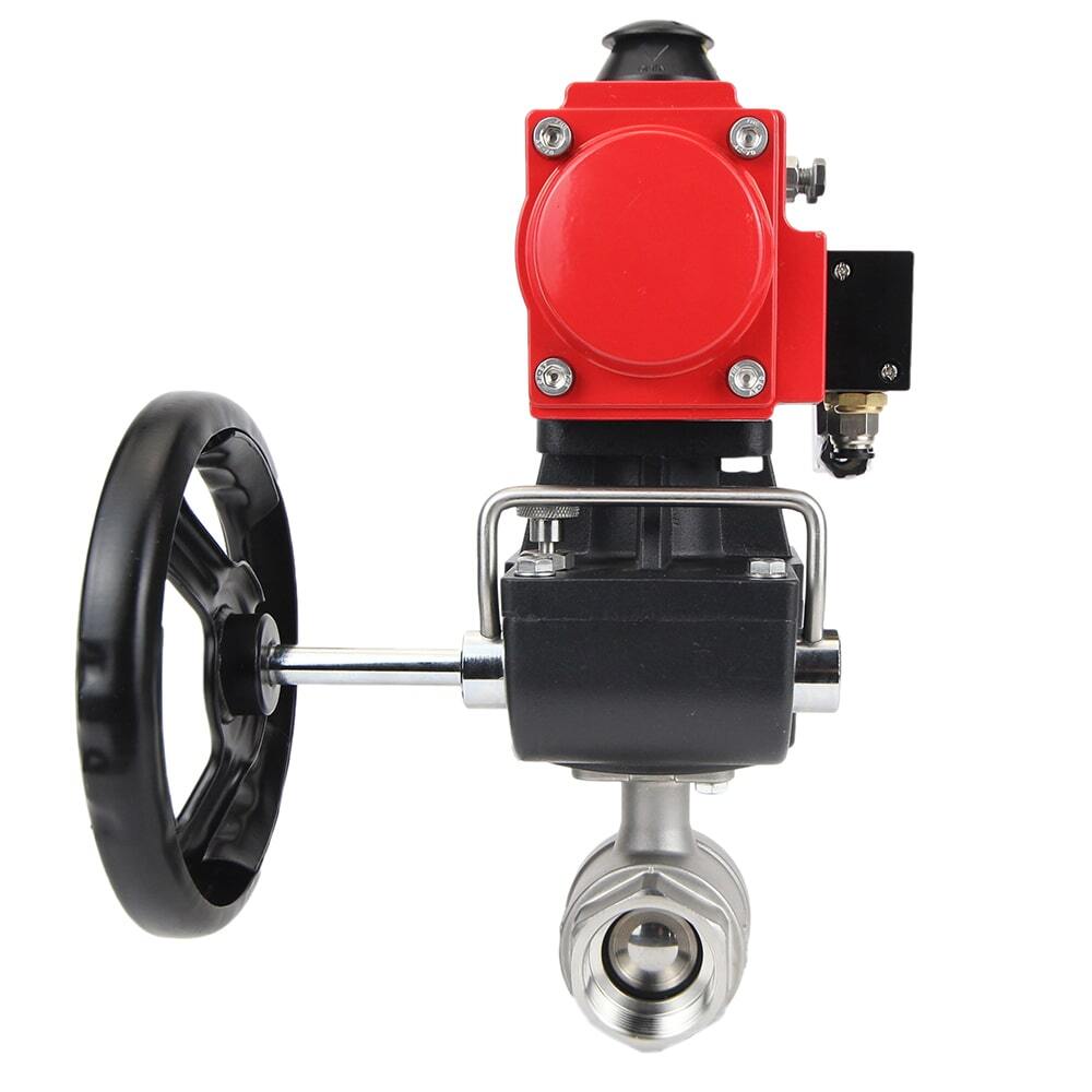 Kugelhahn aus Edelstahl Elephant kshmp316-elephant-da-4m310-24-hdm, Gehäusematerial - Edelstahl AISI 316, Kugelmaterial - Edelstahl AISI 316, Dichtung - PTFE, pneumatisch betätigt