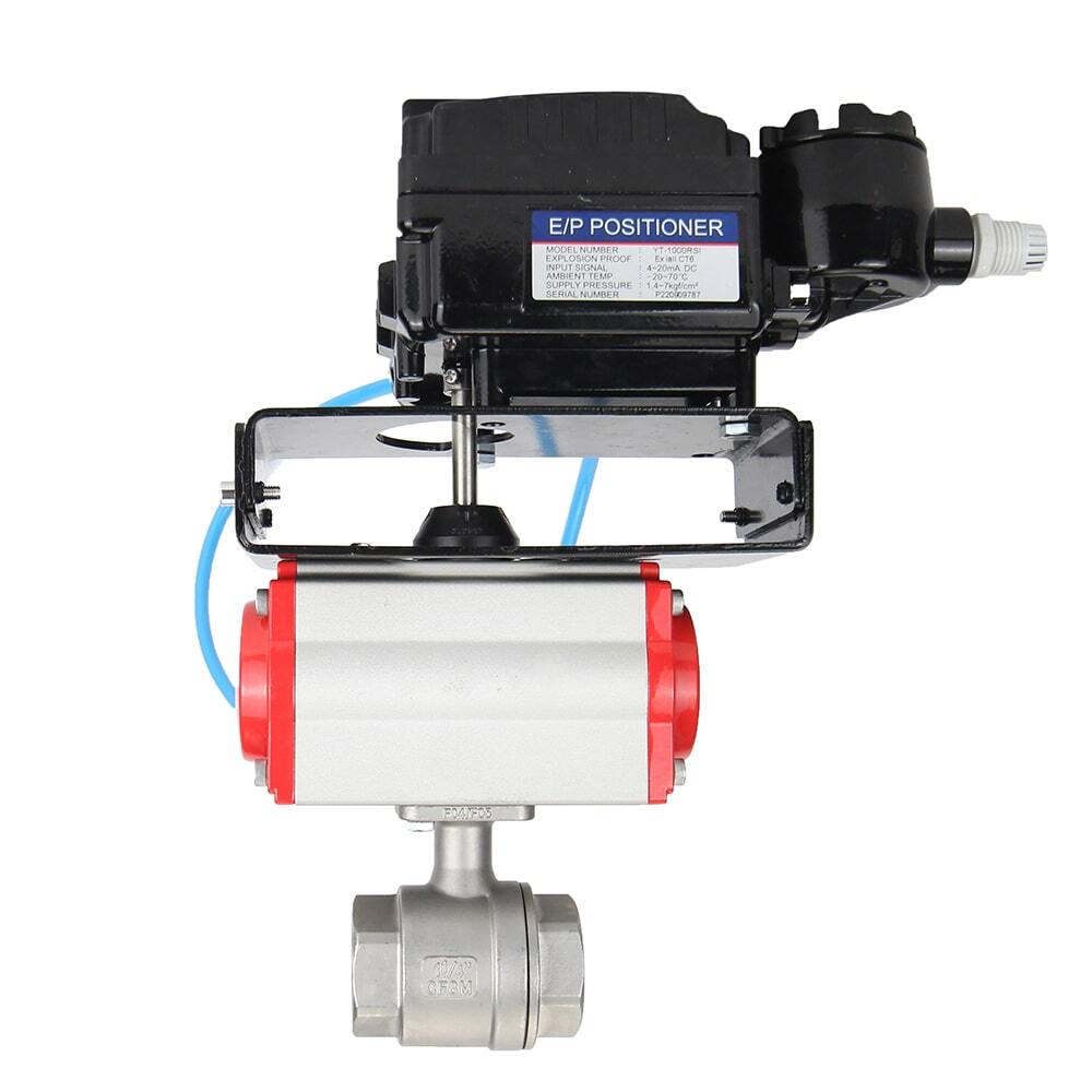 Kugelhahn aus Edelstahl Elephant kshmp316-elephant-da-yt1000rsi, Gehäusematerial - Edelstahl AISI 316, Kugelmaterial - Edelstahl AISI 316, Dichtung - PTFE, pneumatisch betätigt