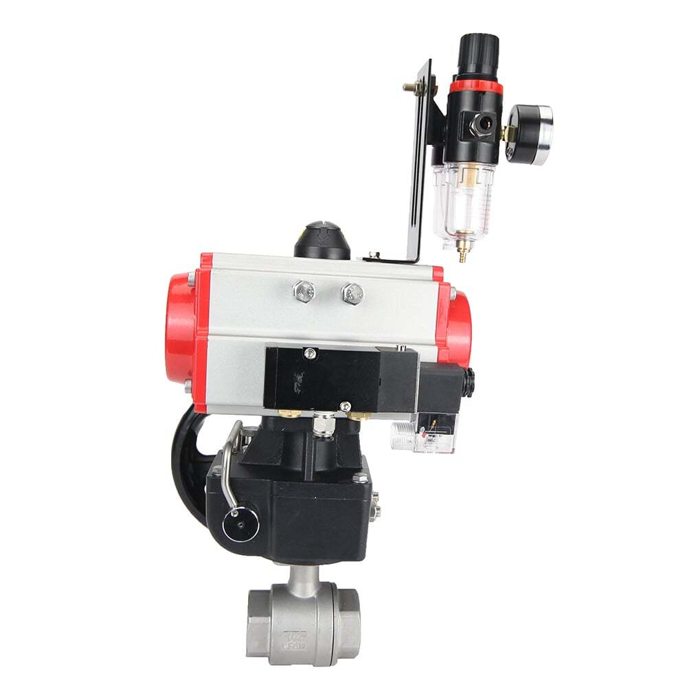 Kugelhahn aus Edelstahl Elephant kshmp316-elephant-da-4m310-24-hdm-afc2000, Gehäusematerial - Edelstahl AISI 316, Kugelmaterial - Edelstahl AISI 316, Dichtung - PTFE, pneumatisch betätigt