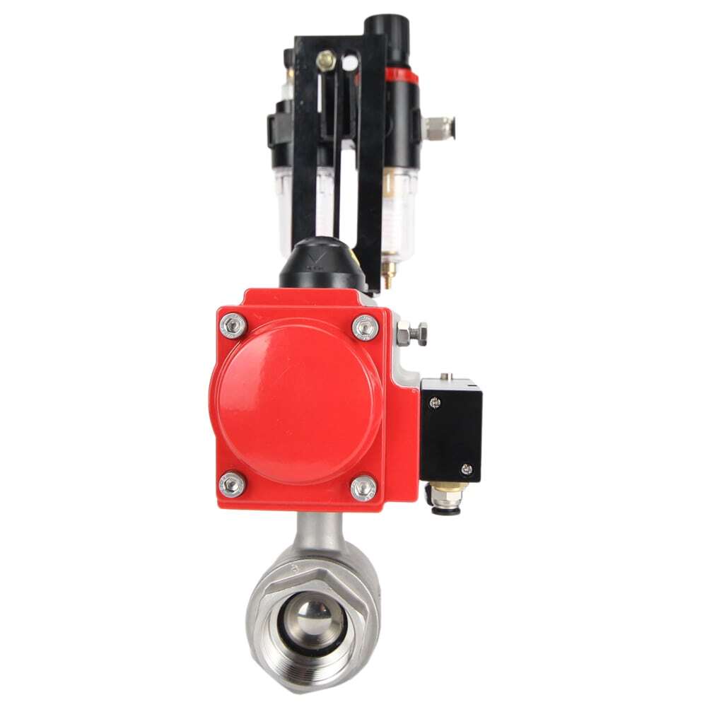 Kugelhahn aus Edelstahl Elephant kshmp316-elephant-sa-4m310-110/220-afc2000, Gehäusematerial - Edelstahl AISI 316, Kugelmaterial - Edelstahl AISI 316, Dichtung - PTFE, pneumatisch betätigter Antrieb