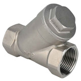 Feder-Rückschlagventil Elephant VCSY3232P-T Y-förmig, Gehäusematerial - Edelstahl AISI 316, Verriegelungsgehäusematerial - Edelstahl 316, Dichtung - PTFE, Gewinde