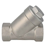 Feder-Rückschlagventil Elephant VCSY3232P-T Y-förmig, Gehäusematerial - Edelstahl AISI 316, Verriegelungsgehäusematerial - Edelstahl 316, Dichtung - PTFE, Gewinde