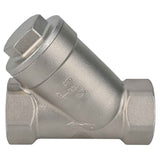 Feder-Rückschlagventil Elephant VCSY3232P-T Y-förmig, Gehäusematerial - Edelstahl AISI 316, Verriegelungsgehäusematerial - Edelstahl 316, Dichtung - PTFE, Gewinde