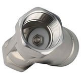 Feder-Rückschlagventil Elephant VCSY3232P-T Y-förmig, Gehäusematerial - Edelstahl AISI 316, Verriegelungsgehäusematerial - Edelstahl 316, Dichtung - PTFE, Gewinde
