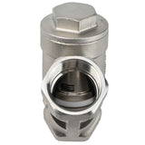 Feder-Rückschlagventil Elephant VCSY3232P-T Y-förmig, Gehäusematerial - Edelstahl AISI 316, Verriegelungsgehäusematerial - Edelstahl 316, Dichtung - PTFE, Gewinde