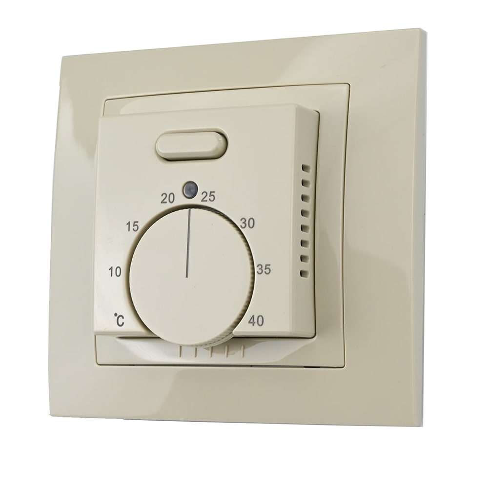 Fußbodenheizung Thermoregler Elephant T03SM, Gehäusematerial - Kunststoff, Farbe - Beige, manuelle Steuerung