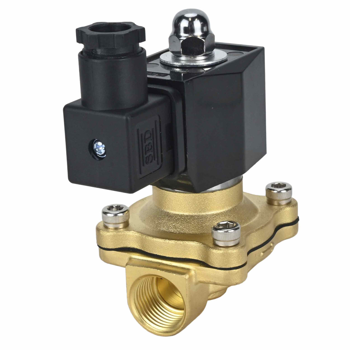 Zweiwege-Elektromagnetventil, normalerweise geschlossen, direkt wirkend, Elephant VS2W-300E-NC, EPDM, 24 V, Gehäusematerial – Messing, Dichtung – EPDM