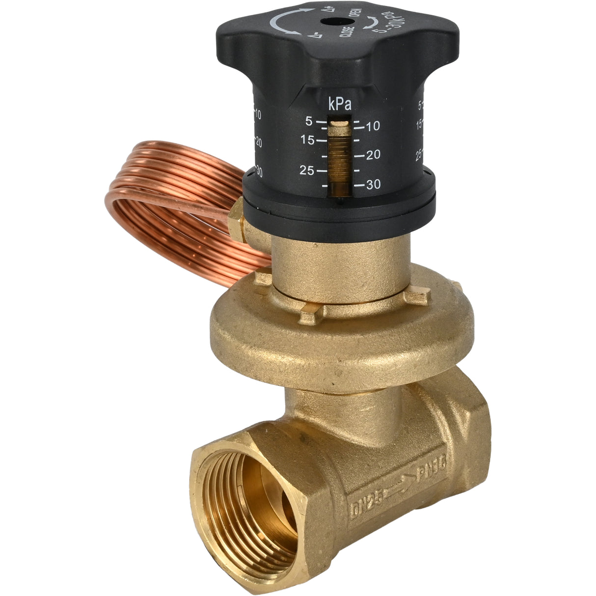 Automatisches Ausgleichsventil VBA0000E-T, Gehäuse - Messing LS59-1, Dichtung - EPDM, mit Gewinde 