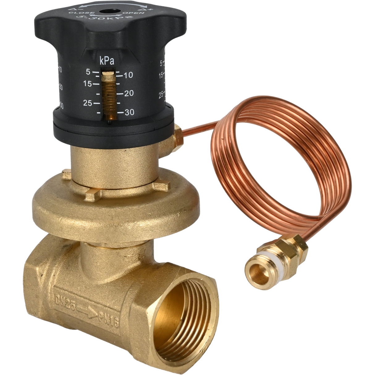 Automatisches Ausgleichsventil VBA0000E-T, Gehäuse - Messing LS59-1, Dichtung - EPDM, mit Gewinde 