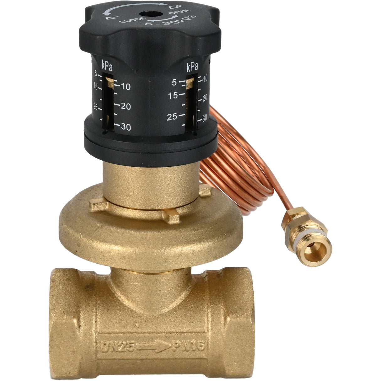 Automatisches Ausgleichsventil VBA0000E-T, Gehäuse - Messing LS59-1, Dichtung - EPDM, mit Gewinde 