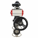 Wasserabsperrklappe Elephant 316l-316l-epdm-da-4M310-110/220-apl210n-gm, Gehäusematerial – Edelstahl AISI 316L, Scheibenmaterial – Edelstahl AISI 316L, Dichtung – EPDM, pneumatischer Antrieb betätigt